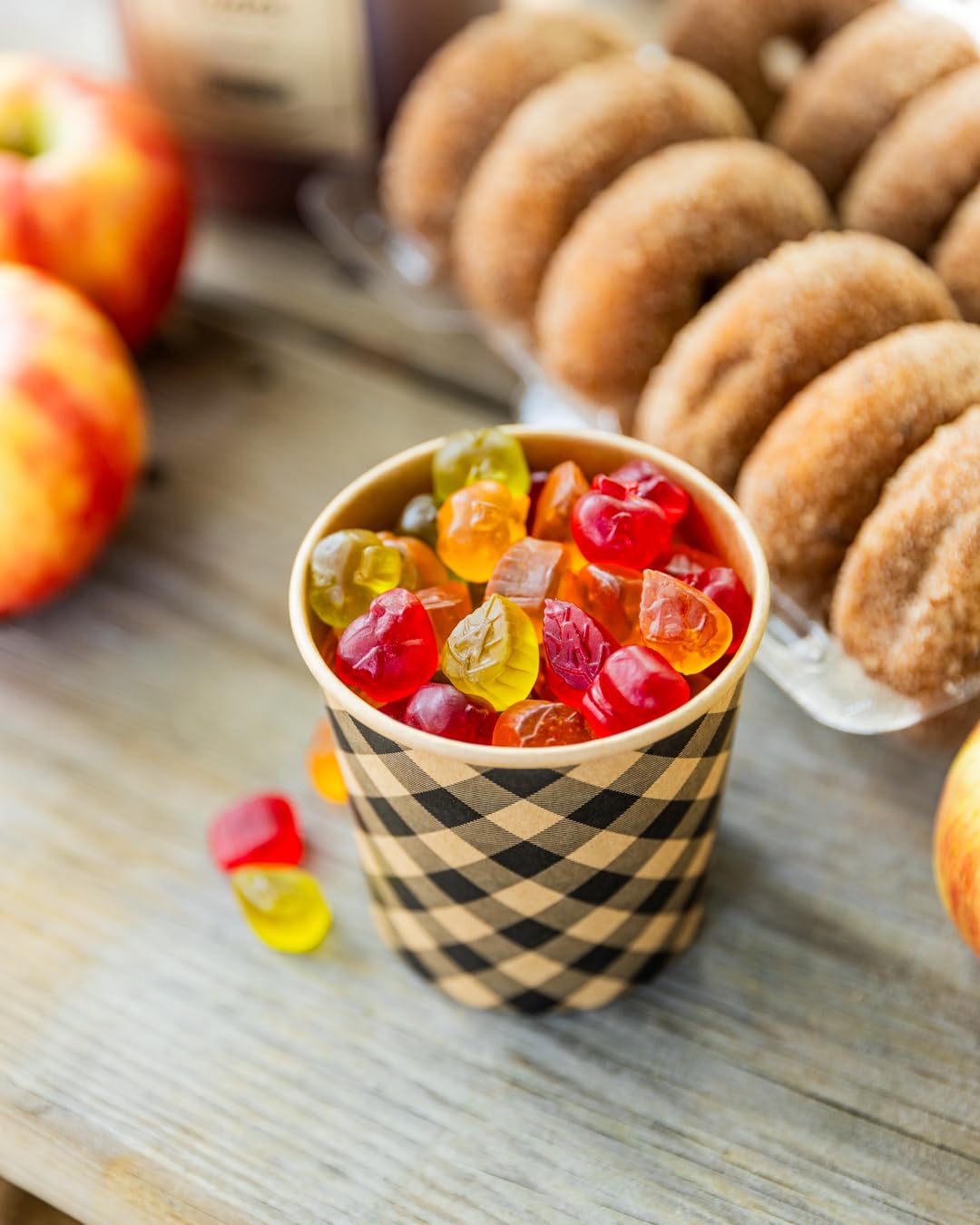 Albanese 7.5oz resealable bag keeps gummies fresh on the go.