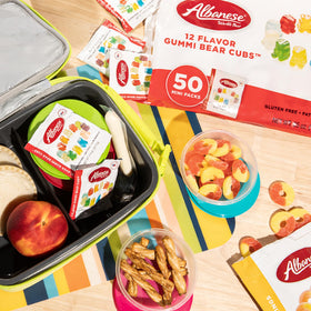 Albanese allergen-friendly gluten-free gummi Cubs for gatherings.