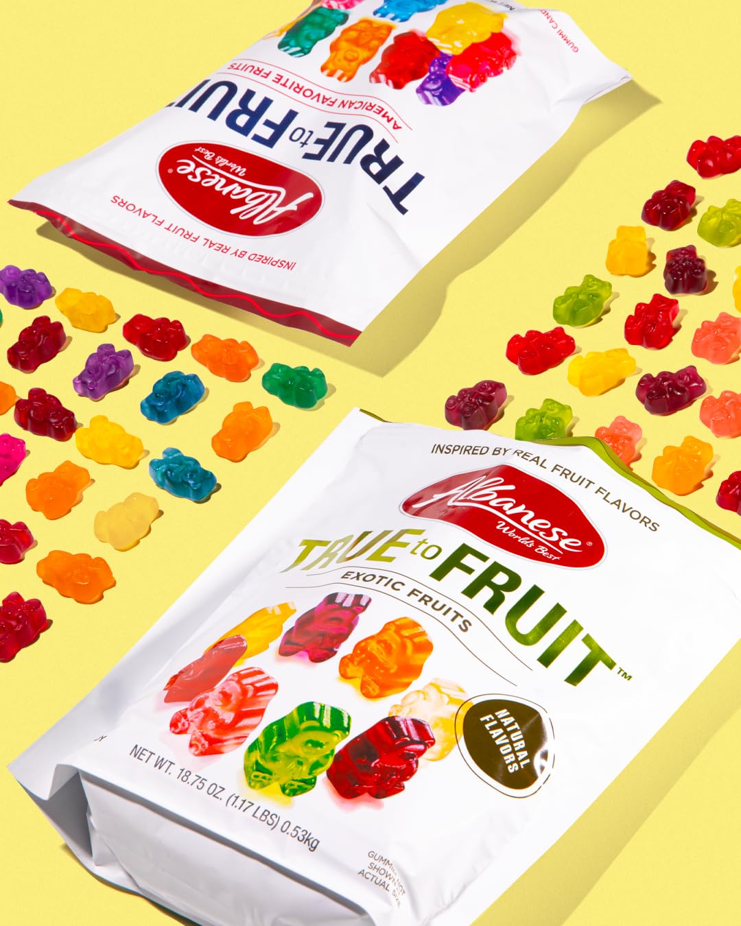 albanese allergen-friendly gummies, gluten-free and fat-free for mindful snacking