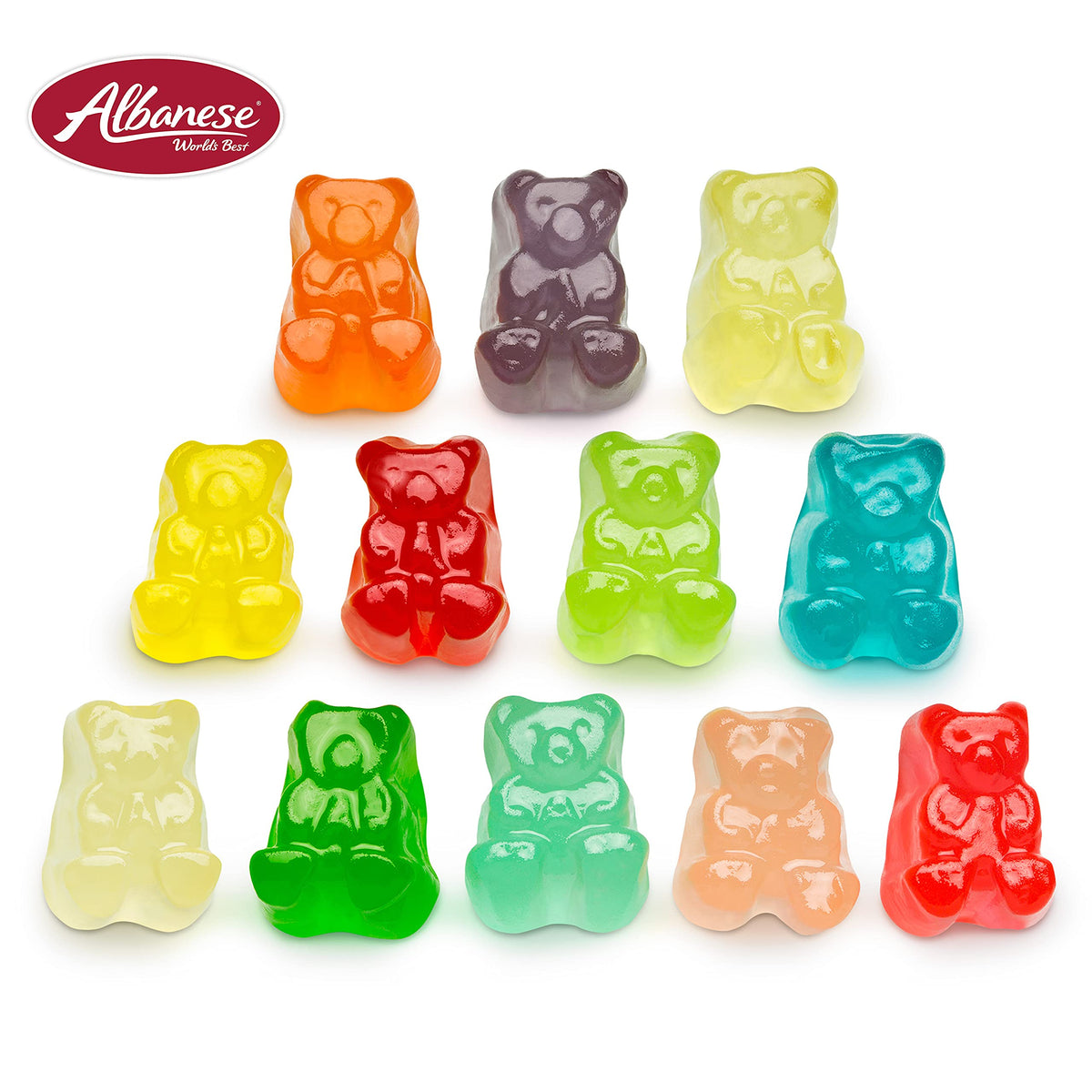 Albanese allergen-friendly gummi bears, safe for sharing.