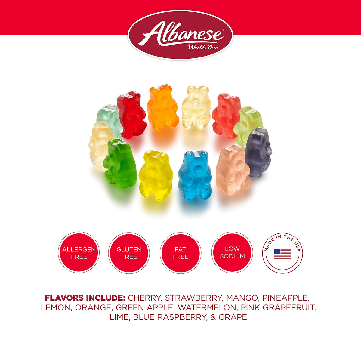 Albanese allergy-friendly gummies free from common allergens