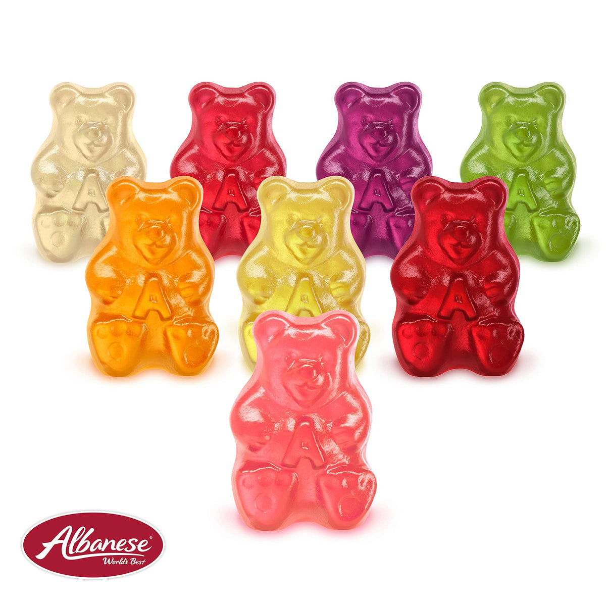 Albanese Alphonso Mango flavor evokes tropical sweetness without overpowering tartness.