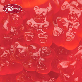 Albanese assorted gummy bears highlighting flavor assortment