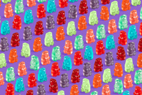 Albanese Berry Flavored Gummi Bears gluten-free and allergen-friendly candy.