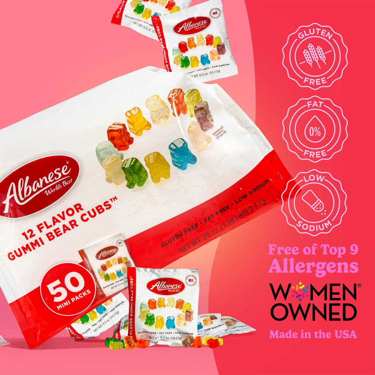 Albanese classroom party mini-packs for easy sharing.