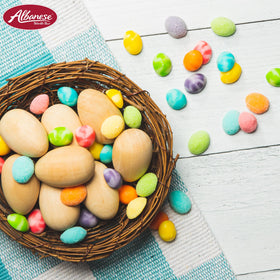 Albanese Eggstravagant Gummies orange flavor pairs well with treats.