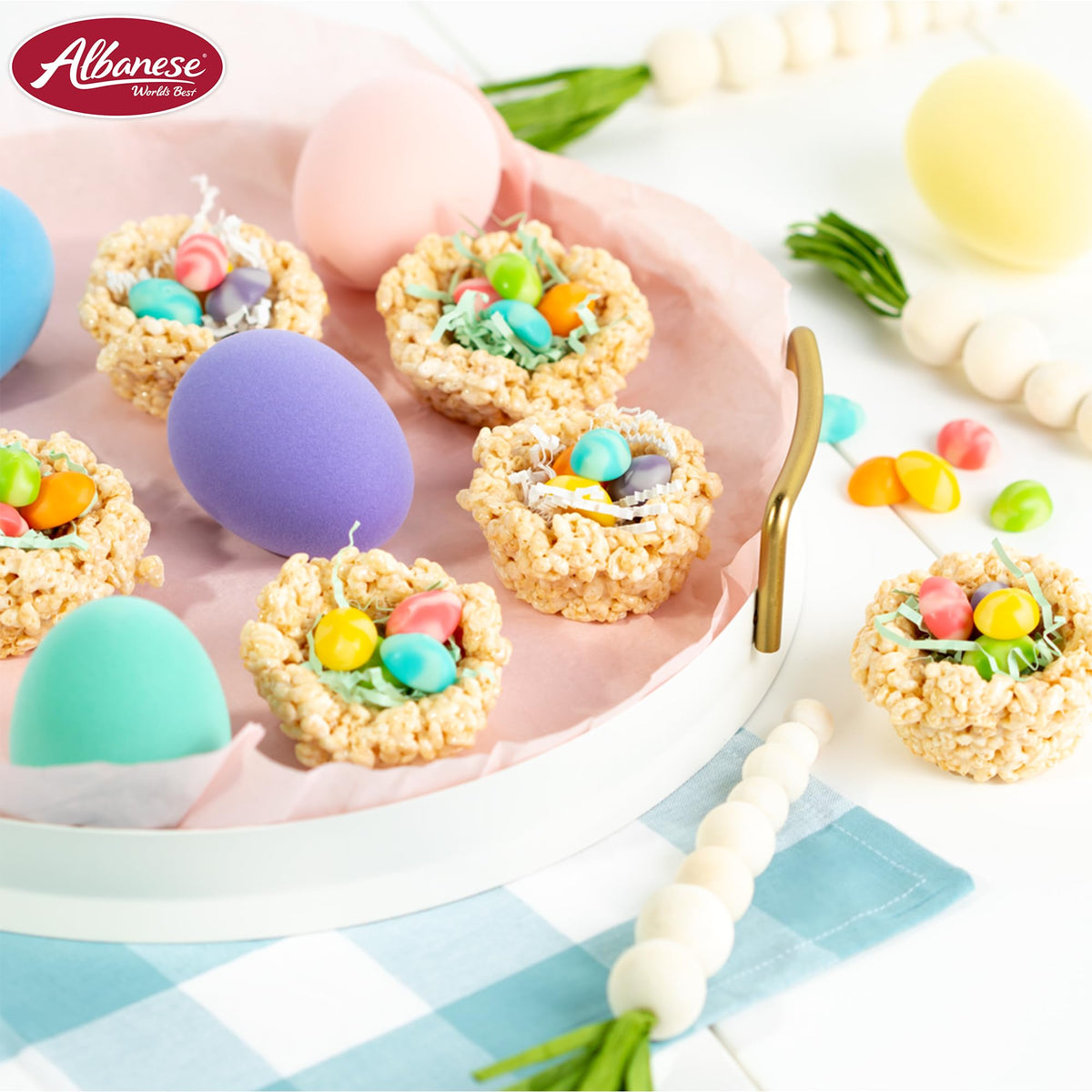 Albanese Eggstravagant Gummies 5lb bulk packaging ideal for parties.