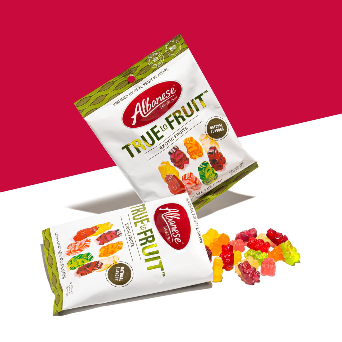 Albanese allergen-friendly gummies provide a tasty option for nut-free snacking.