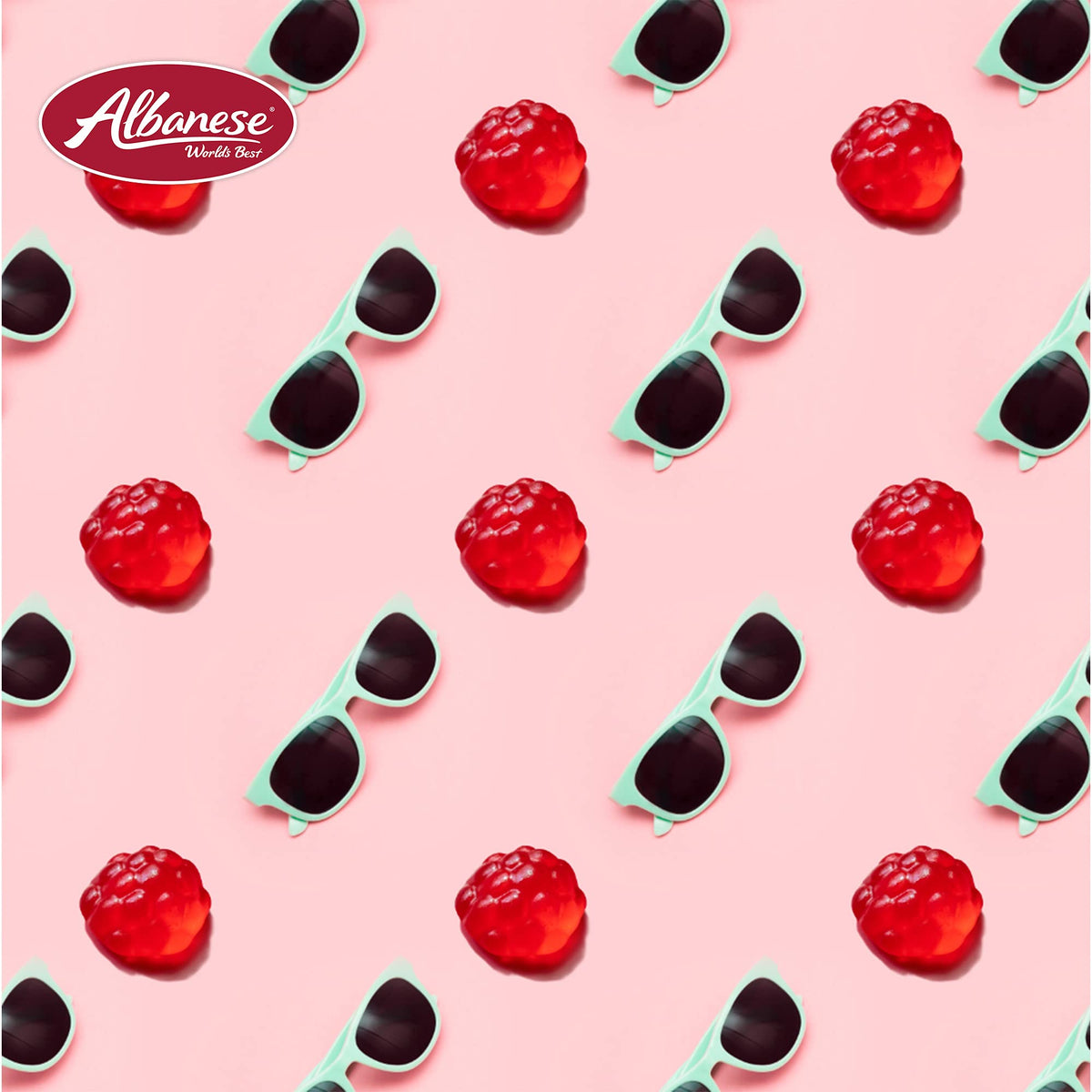 Albanese fresh fruit flavors offer vibrant tasting in every bite.