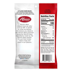 Albanese fruity gummi bears in a bag highlighting flavor variety