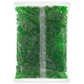 Albanese Green Apple Gummi Bears close-up highlighting soft chew texture