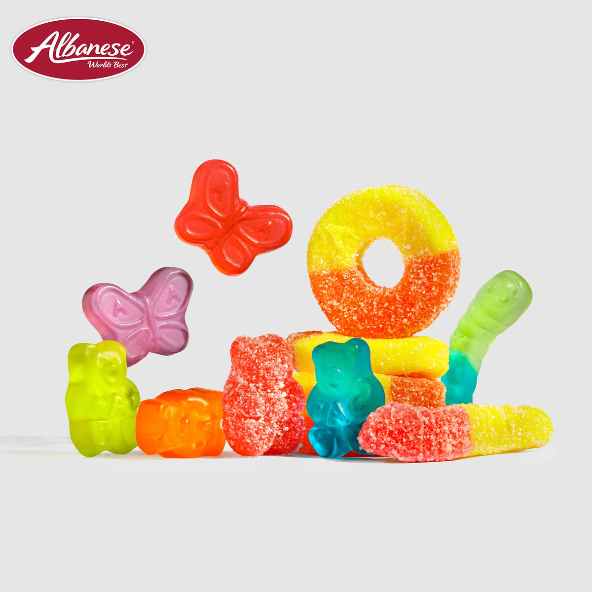 Gluten-free Albanese gummies provide allergen-friendly snacking with natural flavors