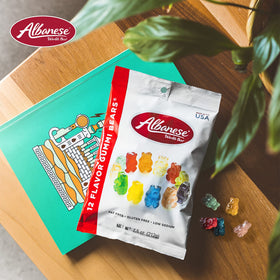 Albanese individually wrapped gummies for freshness and on-the-go snacking