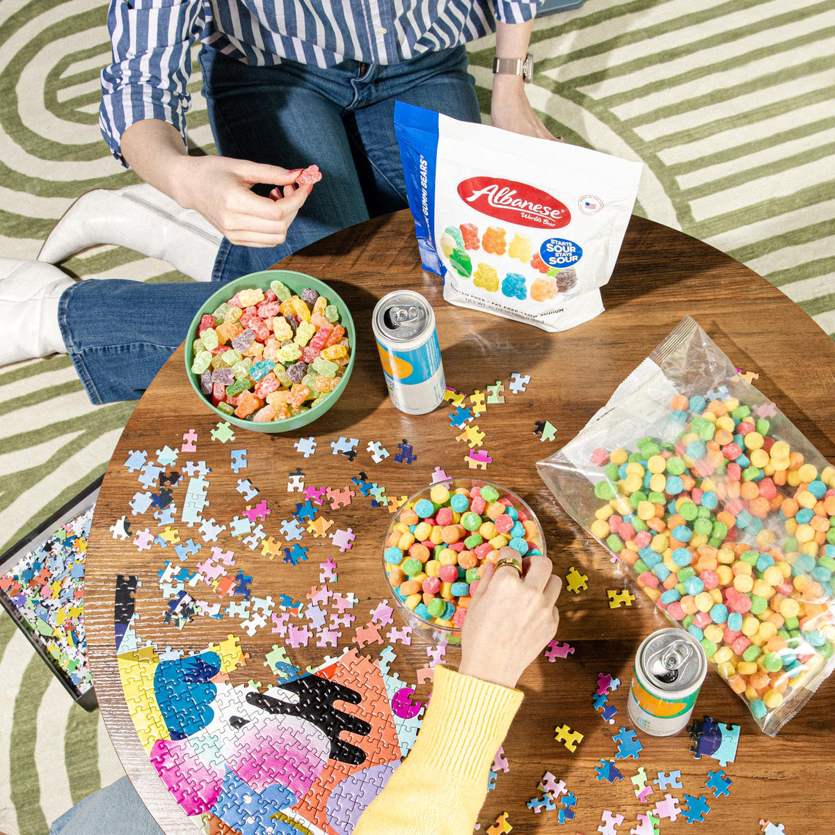 Made in the USA badge on Albanese gummies highlights craftsmanship and family legacy.