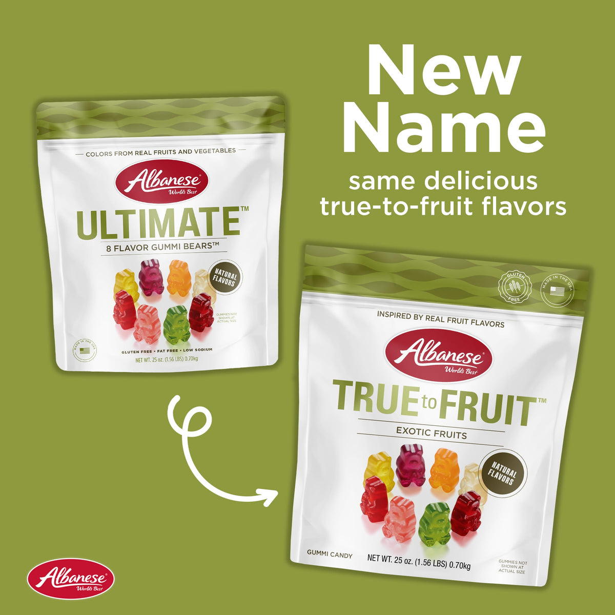 Albanese gummies made in USA with high-quality ingredients.