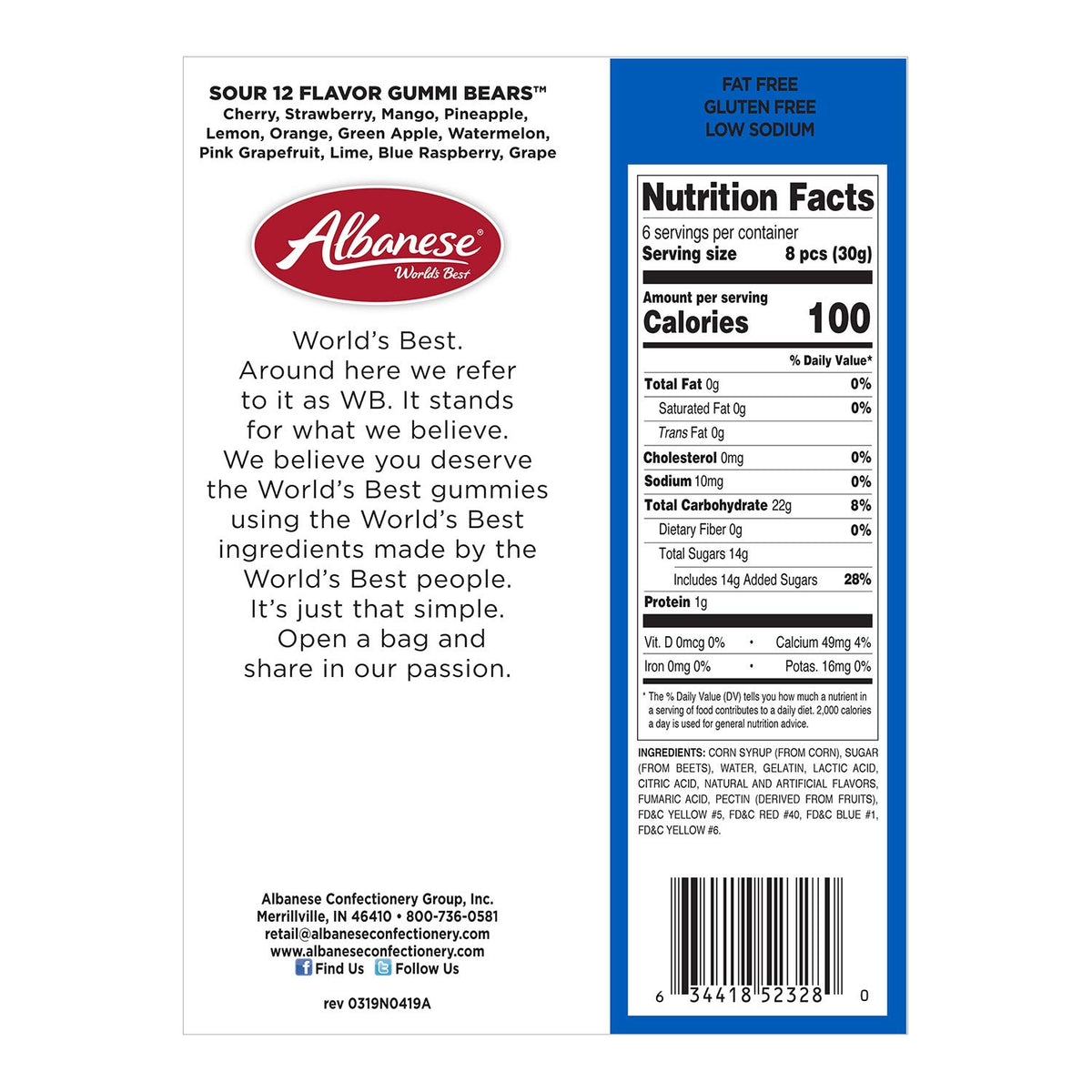 Albanese gummies made in the USA by a family- and women-owned company.