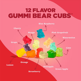 Albanese Gummi Bear Cubs blue raspberry mini-pack, soft chew.
