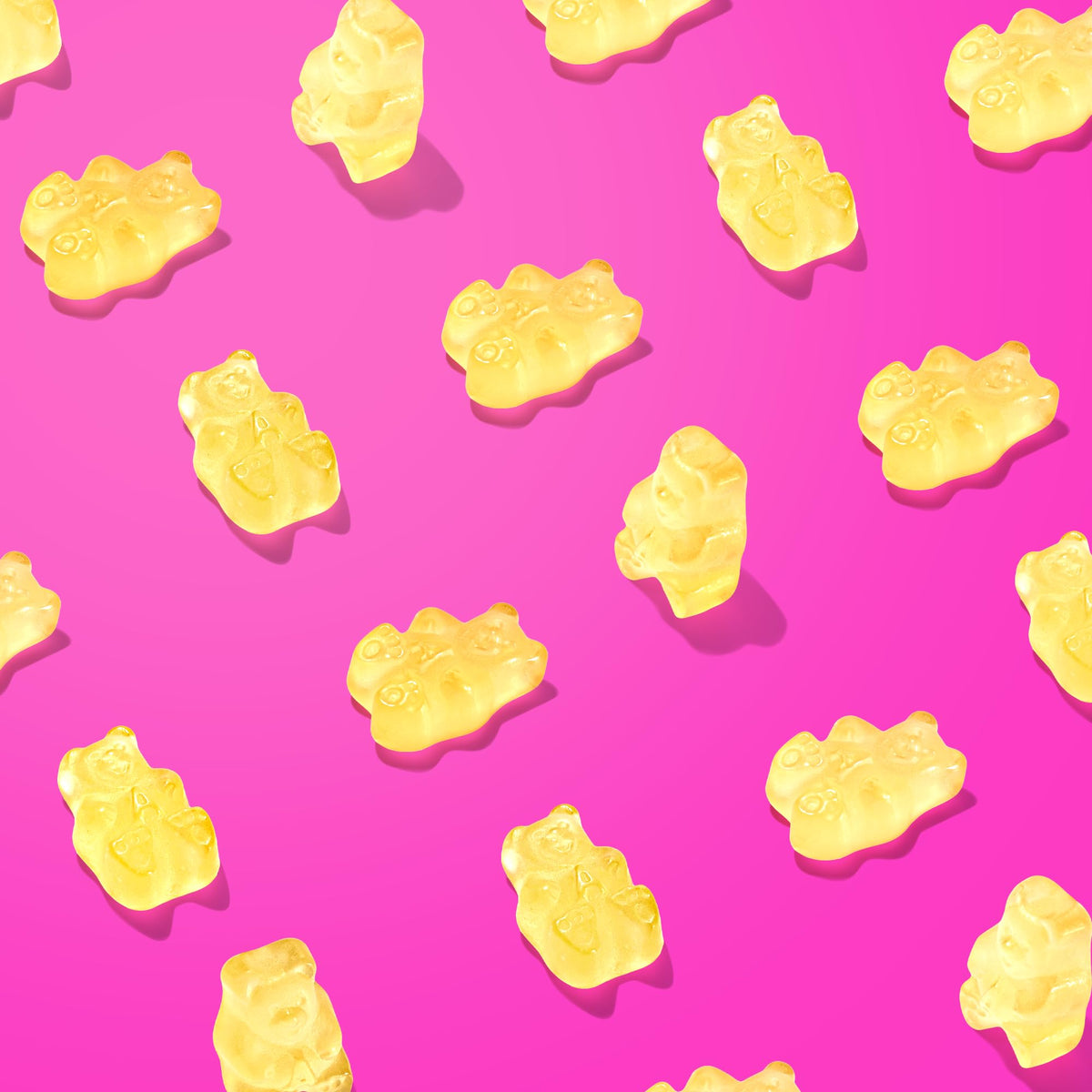 Albanese Pineapple Gummi Bears bag label detail highlighting flavor.