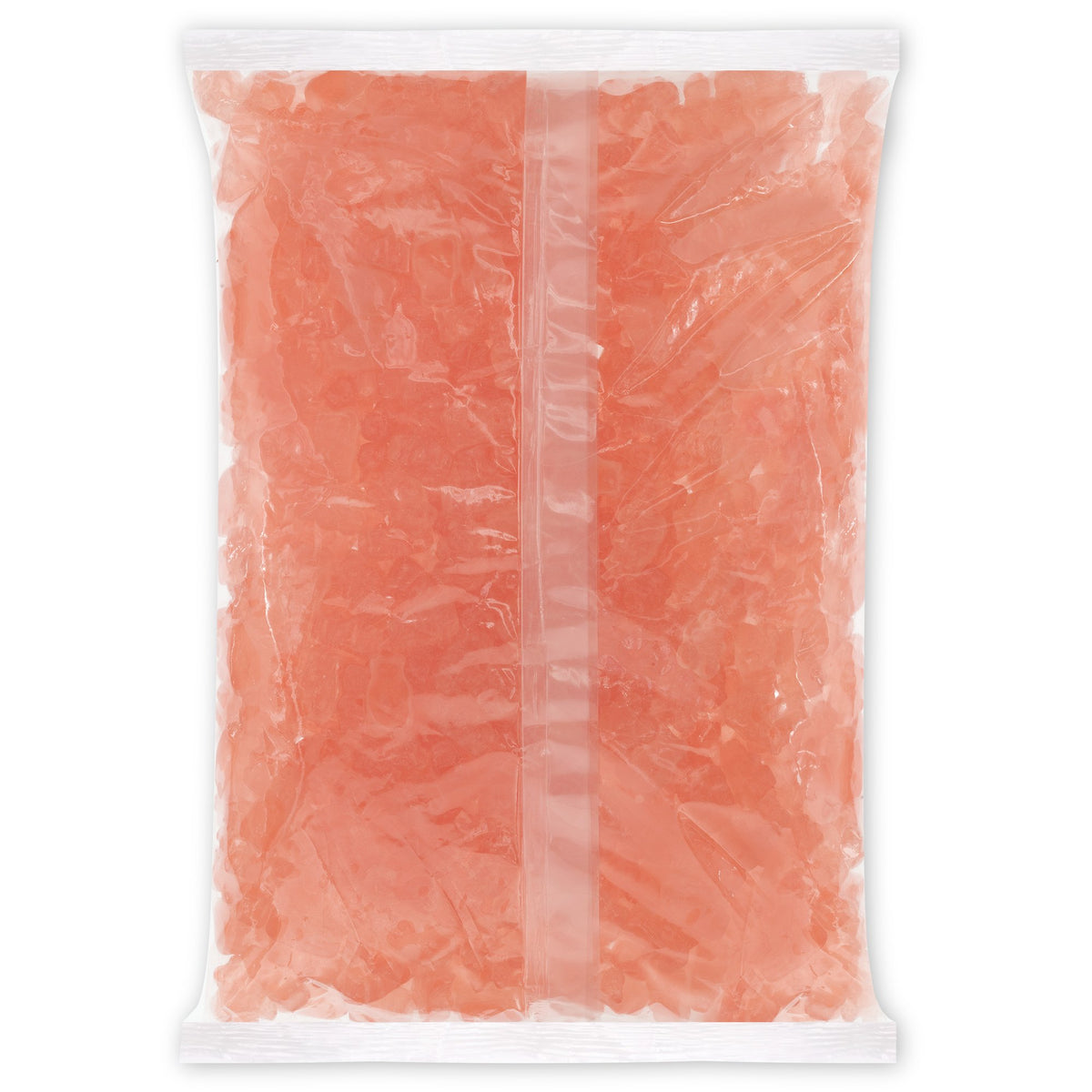 Albanese Pink Grapefruit Gummi Bears closeup showing soft, juicy texture.