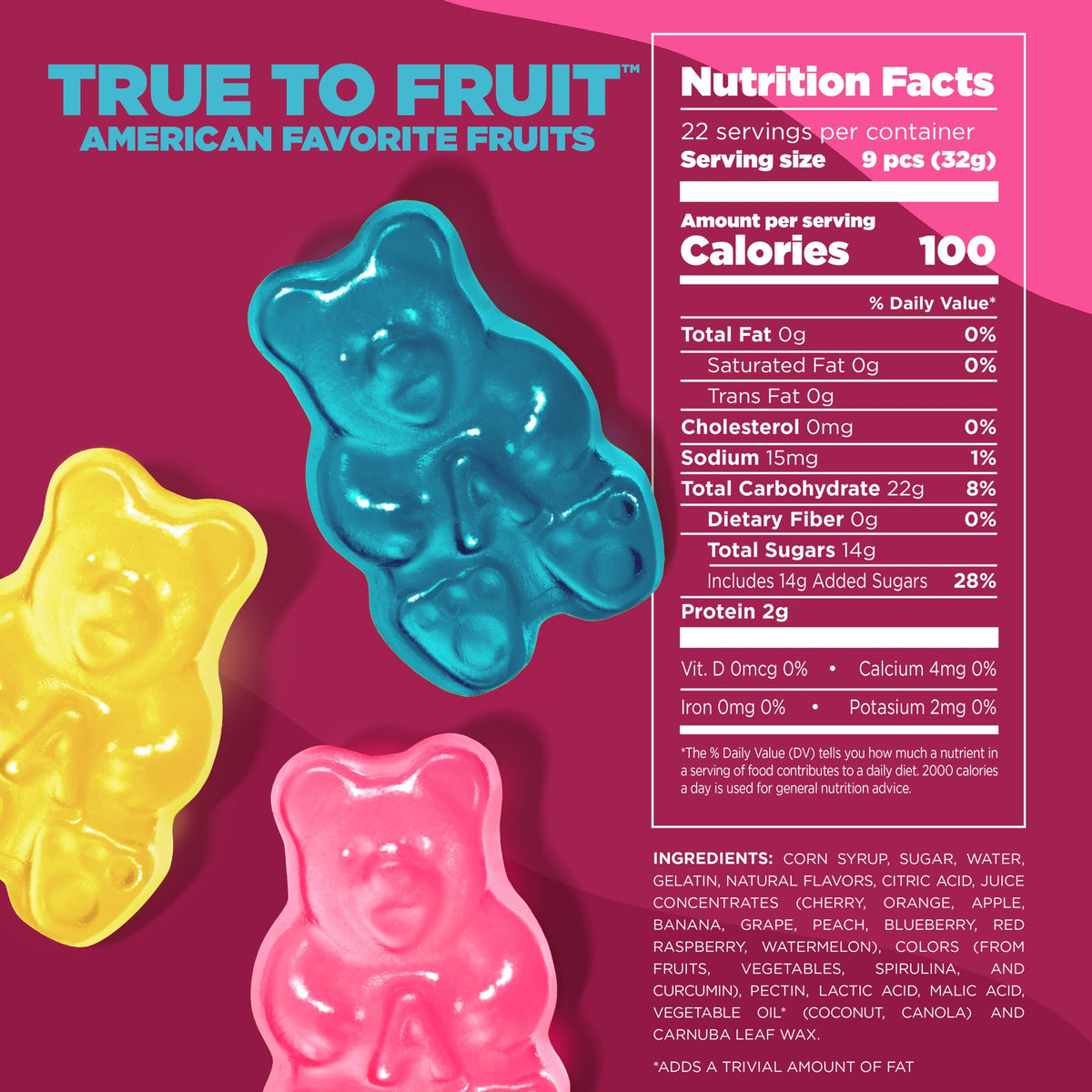 Albanese real fruit flavors and colors from natural juice