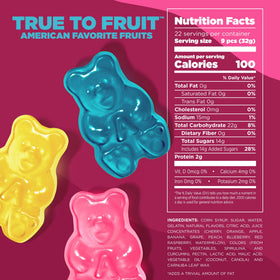 Albanese real fruit flavors and colors from natural juice