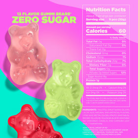 Albanese sugar-free gummi bears cherry close-up highlighting bold fruit flavor