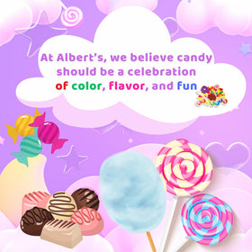 Albert's vanilla cotton candy ready for gifting or snack time.