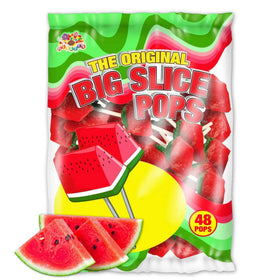Albert's Big Slice Watermelon Lollipops bulk-pack display for celebrations