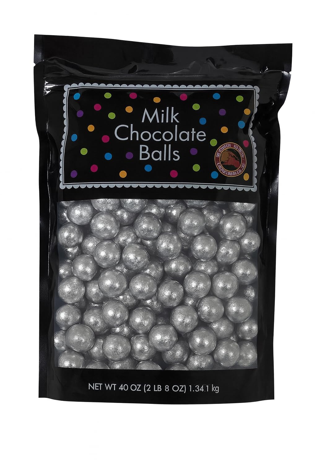 Albert's Milk Chocolate Foiled Balls in a 40-oz bag for bulk party serving.