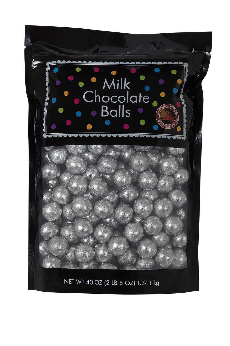 Albert's Milk Chocolate Foiled Balls in a 40-oz bag for bulk party serving.