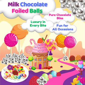 Albert's candy balls, individually wrapped in gold foil, ideal for candy buffets.