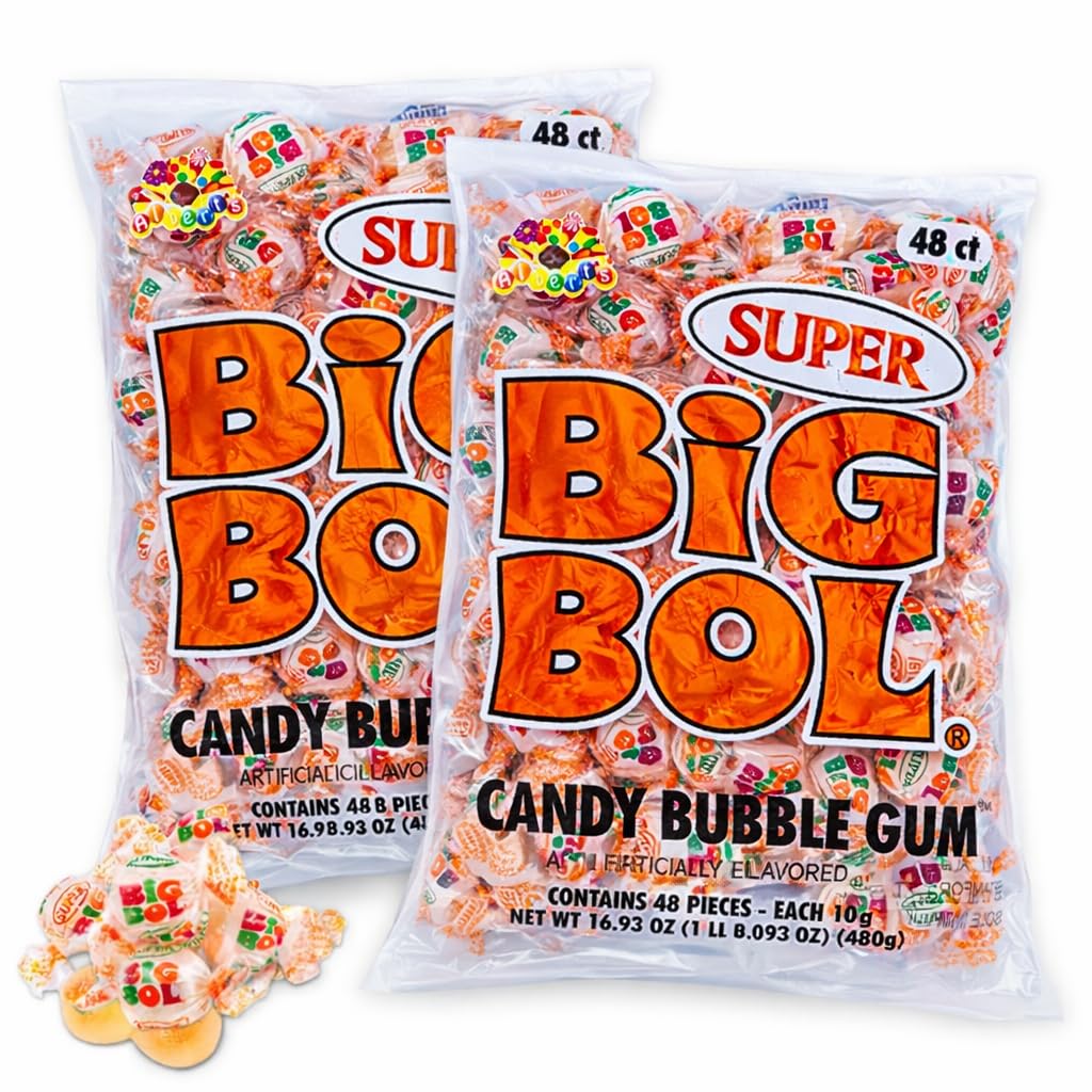 Albert's Candy Super BIG BOL bubble gum 10 g piece ready for party favors.