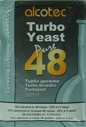 Alcotec turbo yeast powder close-up for reliable fermentation.