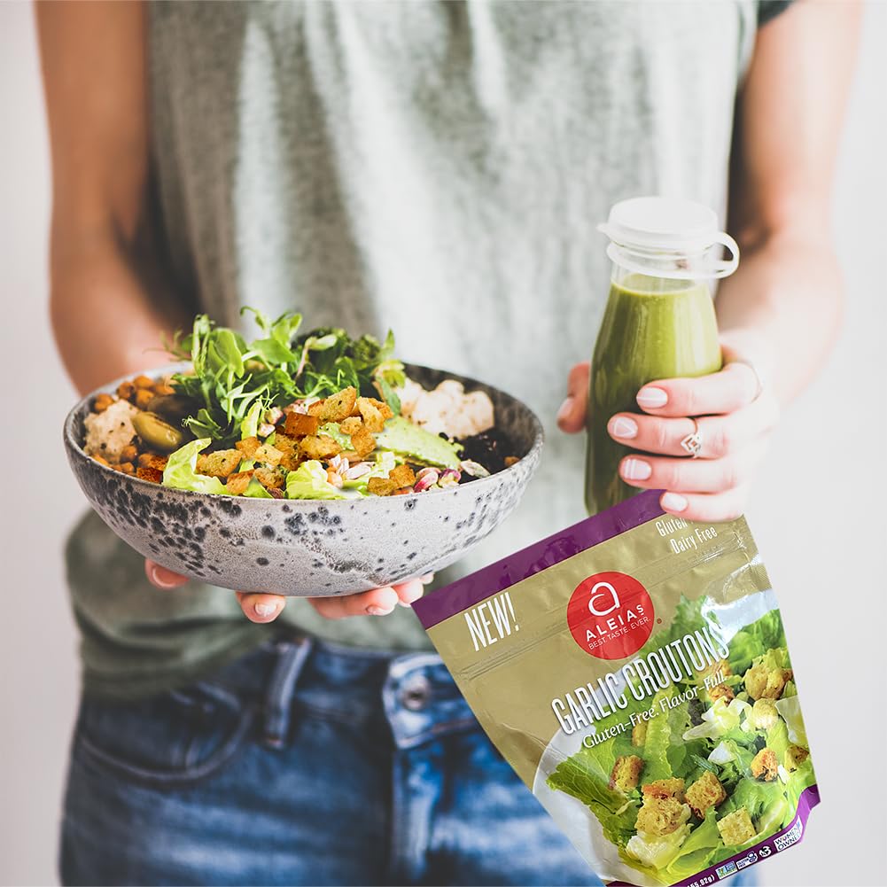 Aleia’s Best snack-ready garlic croutons for on-the-go