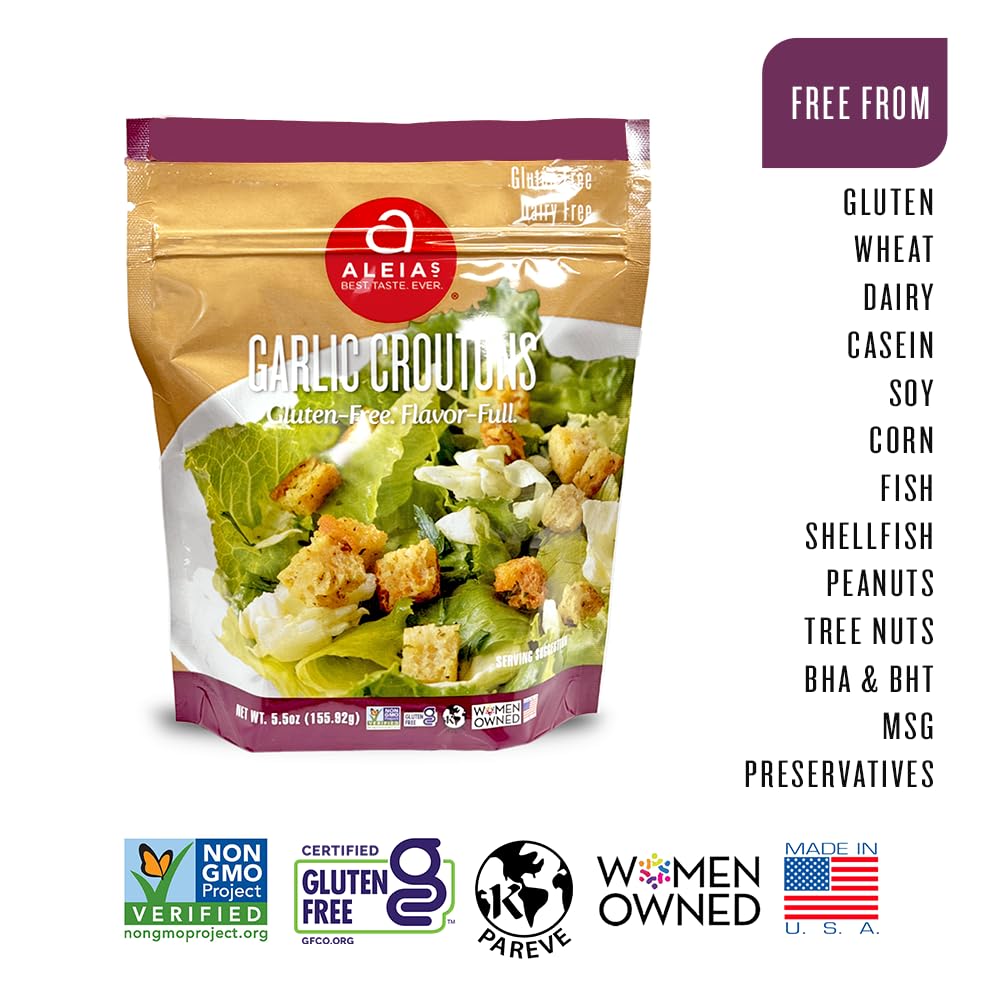 Aleia’s Best dairy-free, soy-free croutons in 3-pack