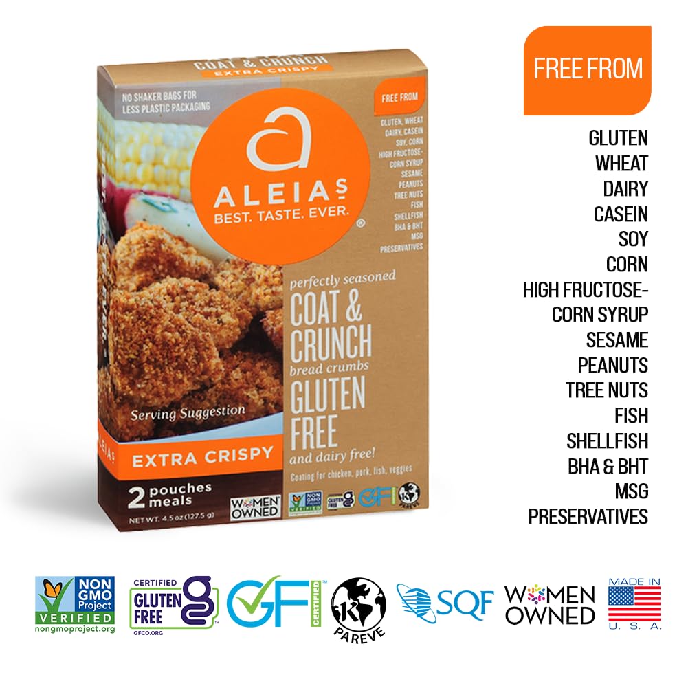 Golden-brown finish achieved with Aleia’s extra crispy coat in the oven