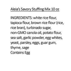 Aleia’s Best stuffing mix in bowl ready-to-cook demonstrates versatility.