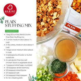 Aleia’s Best Plain Stuffing dry mix—bowl-ready base for savory sides.