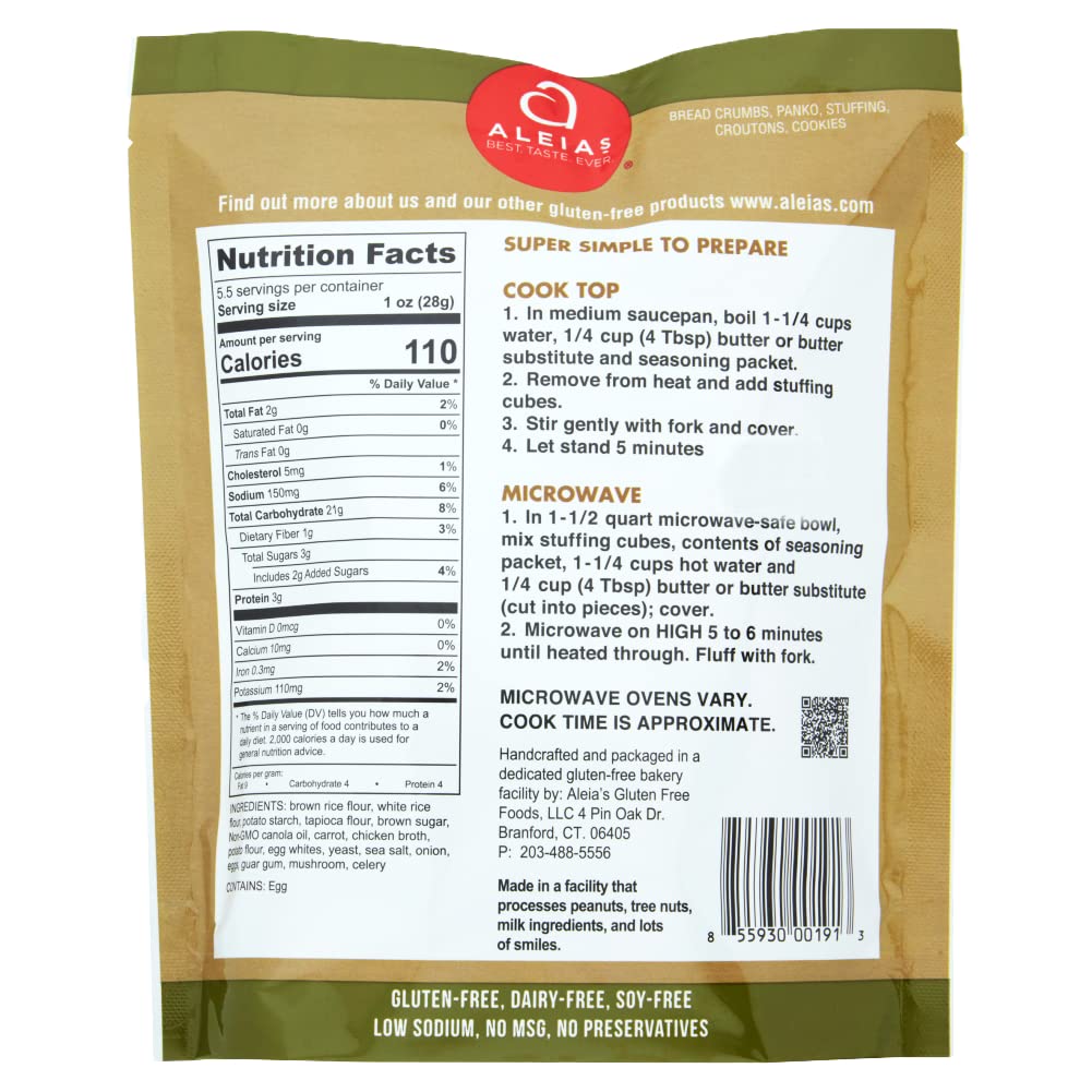 Aleias Best Taste Ever seasoning packets for quick, flavorful poultry stuffing.