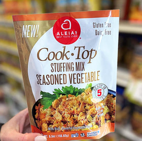 Plate-ready Aleia's Best Taste Ever stuffing for easy serving.