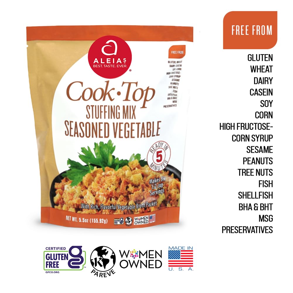 Two-pack gluten-free stuffing offers convenience and value.