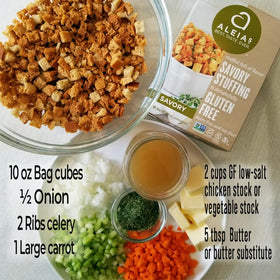 Aleia’s Best USA-made seal and factory shot underlines domestically produced gluten-free foods.