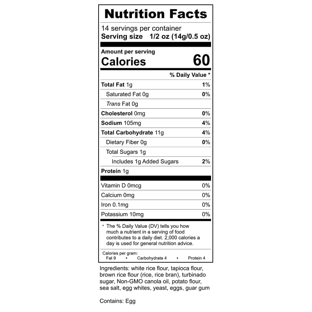 Aleia's gluten-free facility ensures allergen control and dairy-free production.