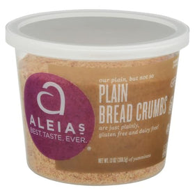 Aleia's plain bread crumbs on meatloaf for moist, cohesive slices.