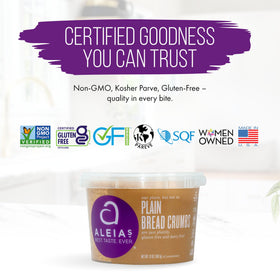 Aleia's bread crumbs made in the USA by a women-owned brand since 2008.