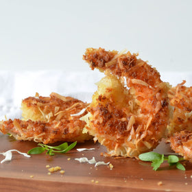 Close-up of a crisp Aleia’s Panko crust showing texture.