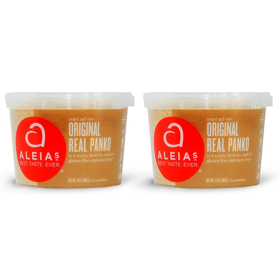 Aleia’s Original Panko Crumbs packaging front, gluten-free coating option.