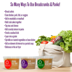 Two-pack of Aleia’s Original Panko Crumbs ready for versatile cooking.