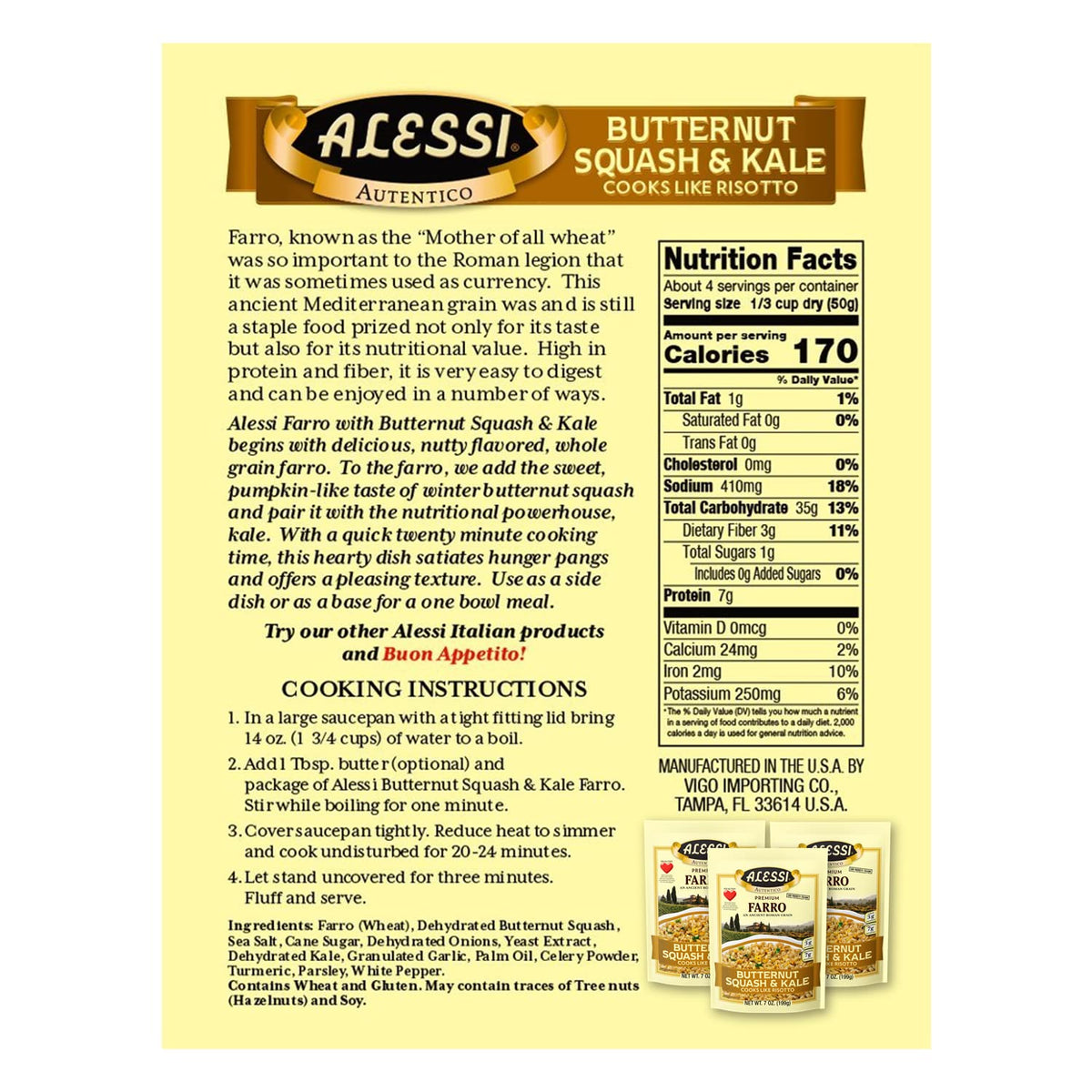 Alessi Autentico Farro as a heart healthy option for meals.