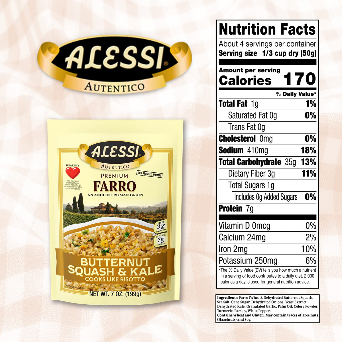 Alessi Autentico farro, risotto-like texture close-up, perfect for comforting bowls